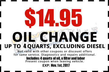 oil change special coupon